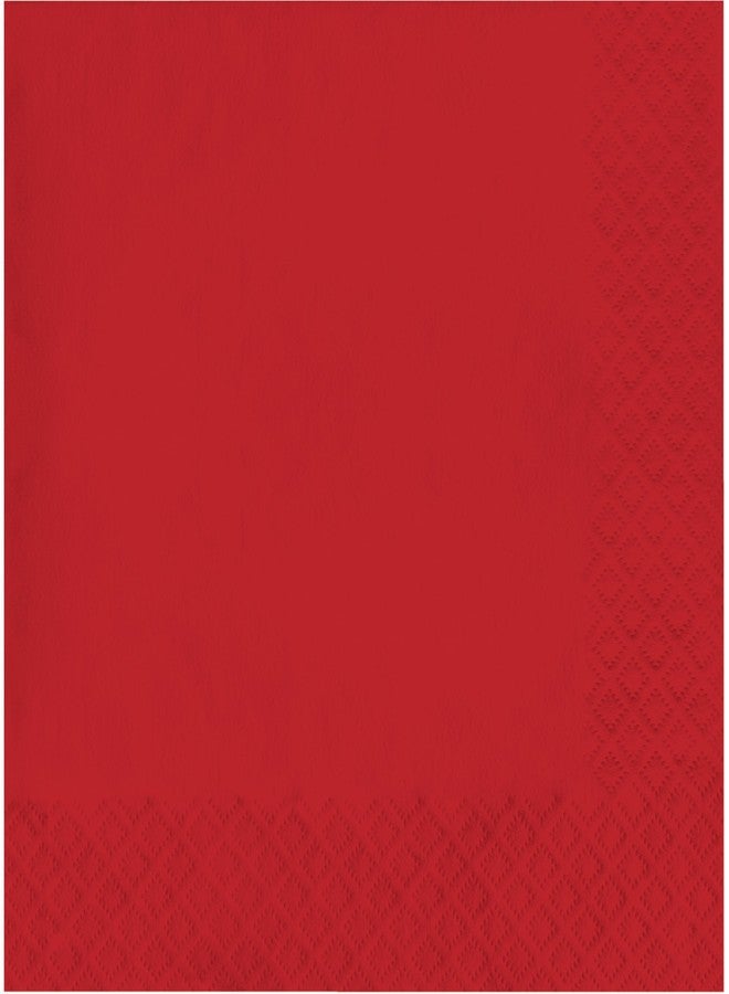 كرييتف كونفيرتينج مناديل غداء ورقية مزدوجة الطبقات من كرييتف كونفرتينج تاتش أوف كلر، 50 منديل، لون أحمر كلاسيكي - Image 1